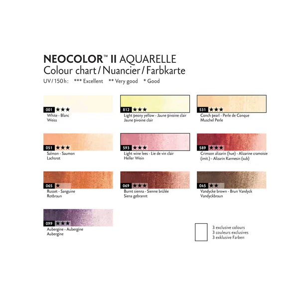 Caran d'Ache Neocolor II Aquarelle Pastels: Portrait Special Edition - Image 3