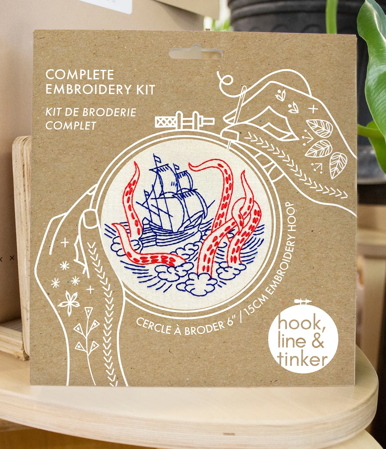 Kraken and Ship Embroidery Kit - Image 3
