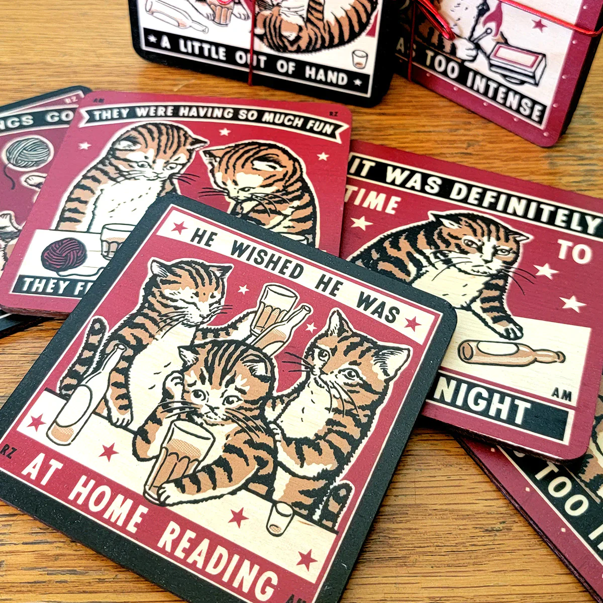 Drunk Cat Coasters - Image 3